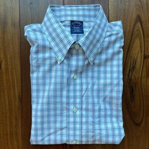 Brooks Brothers Dress Shirt 16.5 34/35 White/Blue/Red